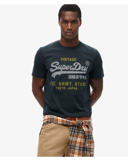 Superdry Black & Co Vintage Logo Heritage Relaxed T-shirt for men