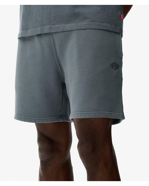 Superdry Micro Logo Shorts in het Blue voor heren