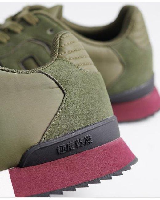 Superdry Green Retro Runner Trainers Khaki for men