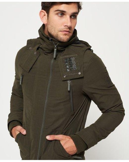 Superdry Black Microfibre Hooded Sd-Wind Attacker Jacket Deep for men