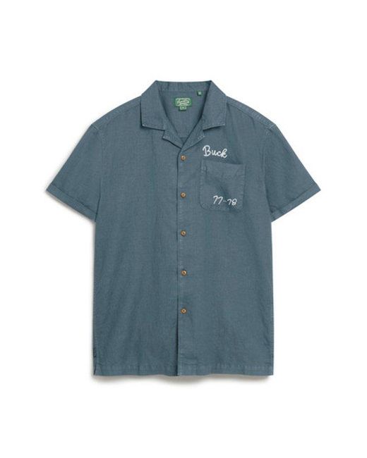 Superdry Blue & Co Resort Short Sleeve Shirt for men