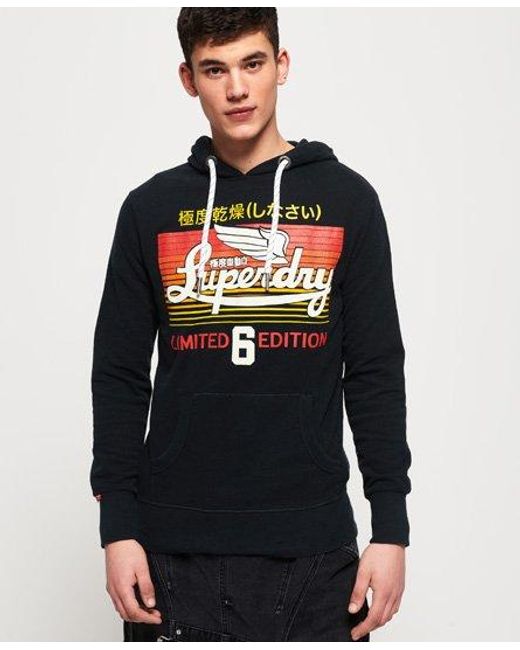 Superdry Blue Limited Icarus Lite Hoodie Eclipse for men