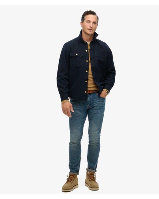 Superdry Blue & Co Surplus Canvas Overshirt for men