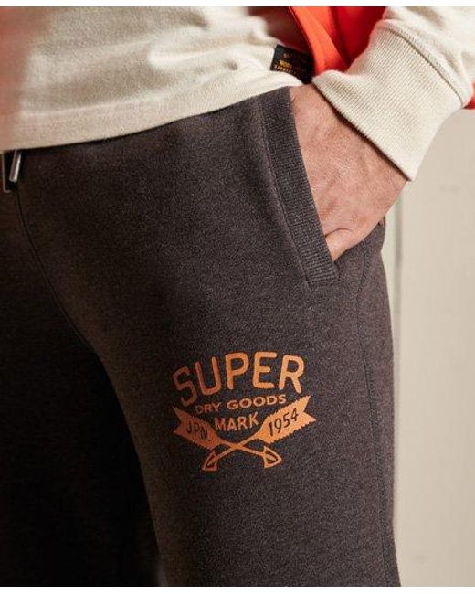 Superdry Purple Script Style Workwear Joggers Bison for men
