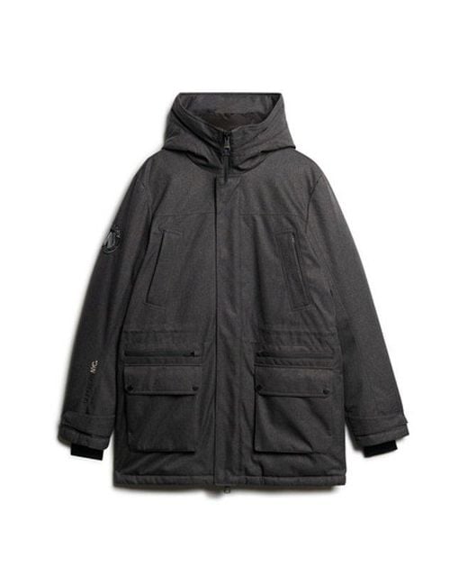 Superdry Gray & Co City Tweed Padded Parka Jacket for men