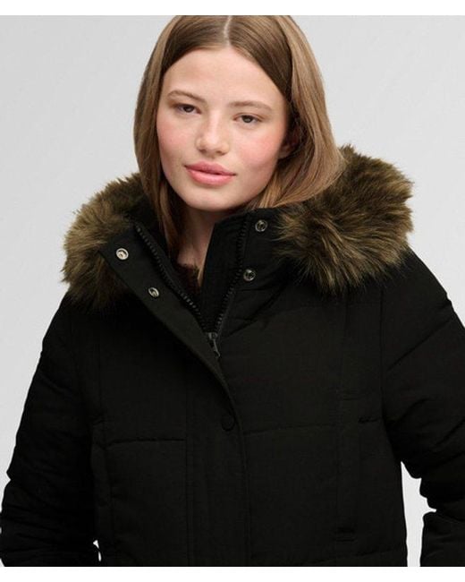 Superdry Black & Co Everest Long Puffer Coat