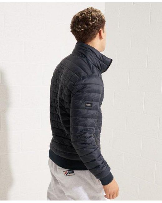 Superdry Blue Fuji Bomber Jacket Eclipse for men