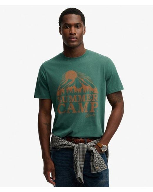Superdry Green & Co Retro Outdoor Relaxed T-shirt for men
