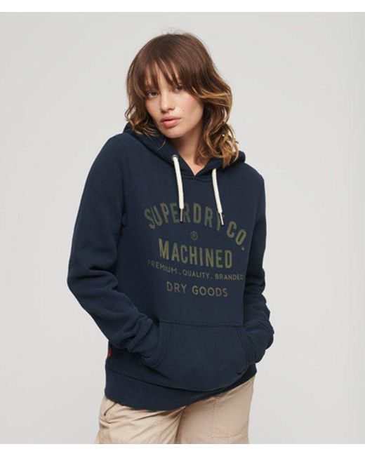 Superdry Blue & Co Archive Script Graphic Hoodie