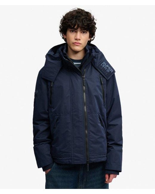 Superdry Blue & Co Hooded Microfibre Arctic Windcheater Jacket for men