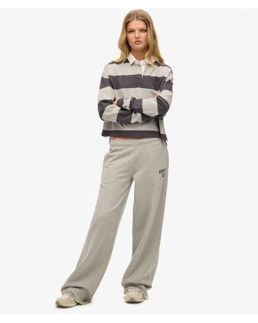 Superdry Athletic Essentials joggingbroek Met Wijde Pijpen in het White