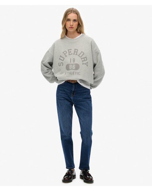 Superdry Blue & Co Athletic Essentials Relaxed Crew Sweatshirt