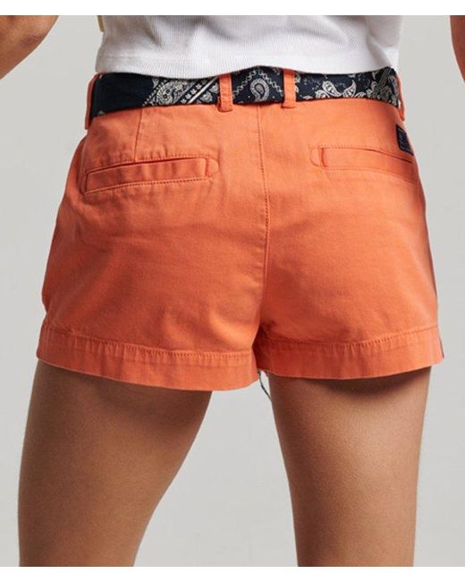 Superdry Orange Chino Hot Shorts