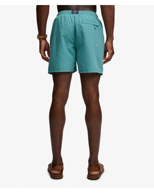 Superdry Green & Co Printed Logo 16-inch Swim Shorts for men
