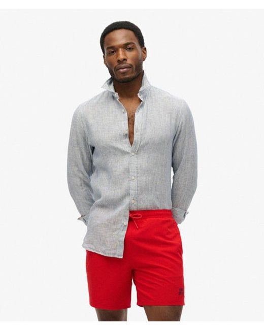 Homme Short De Bain Essential 40Cm Taille Superdry pour homme en coloris Red