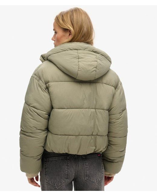 Superdry Natural & Co Cropped Cocoon Puffer Jacket
