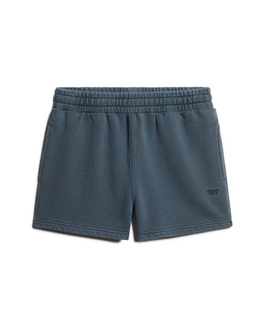 Superdry Gray & Co Loose Fit Embroidered Vintage Wash Sweat Shorts