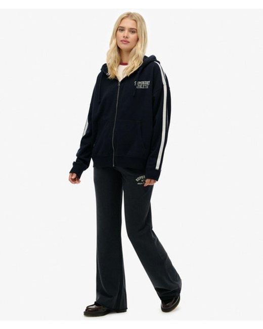 Superdry Black & Co Athletic Embroidered Flare joggers
