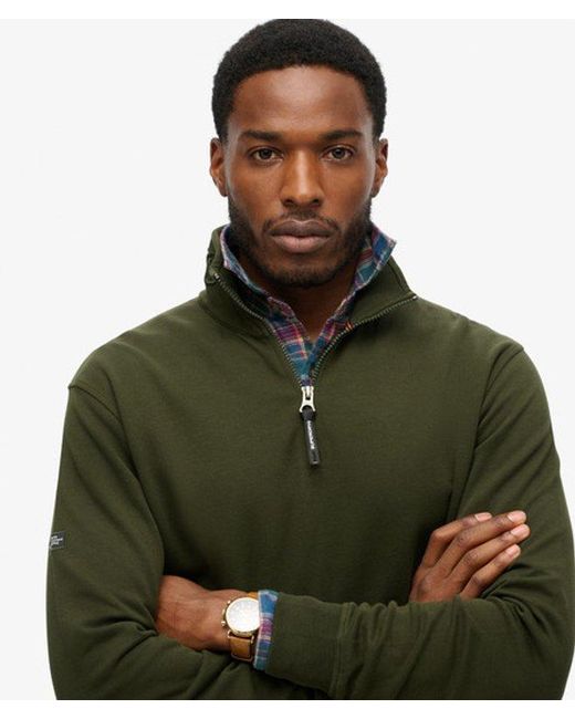 Superdry Green & Co Utility Logo Half-zip Sweatshirt for men