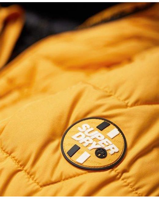 Superdry Yellow Hex Quilted Jacket True for men