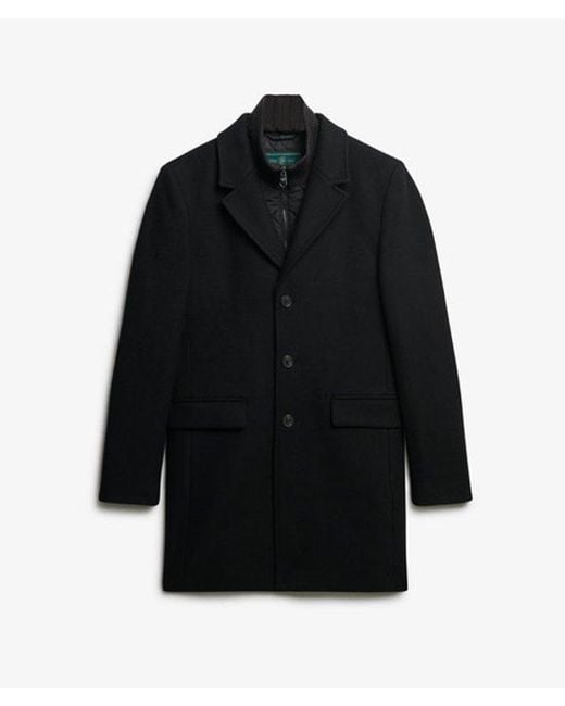 Homme Manteau Ville 2 En 1 Ajusté Taille Superdry pour homme en coloris Black