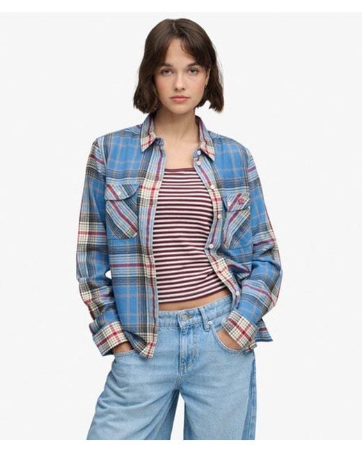 Superdry Blue & Co Lumberjack Check Flannel Shirt