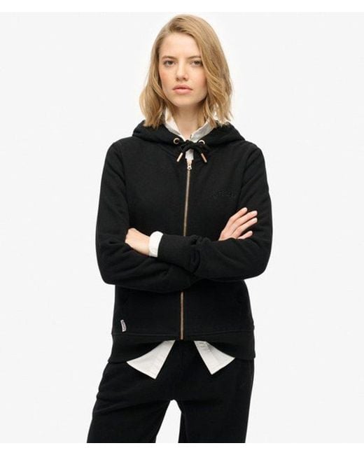 Superdry Black & Co Essential Logo Zip Hoodie
