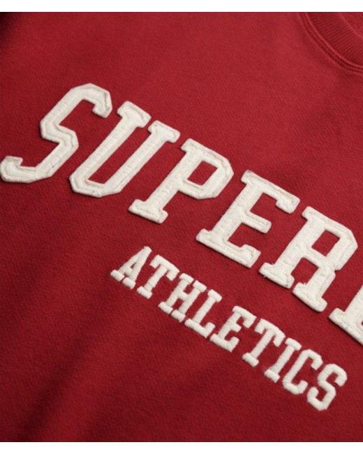 Superdry Red & Co Athletic Essentials Relaxed Applique Sweatshirt