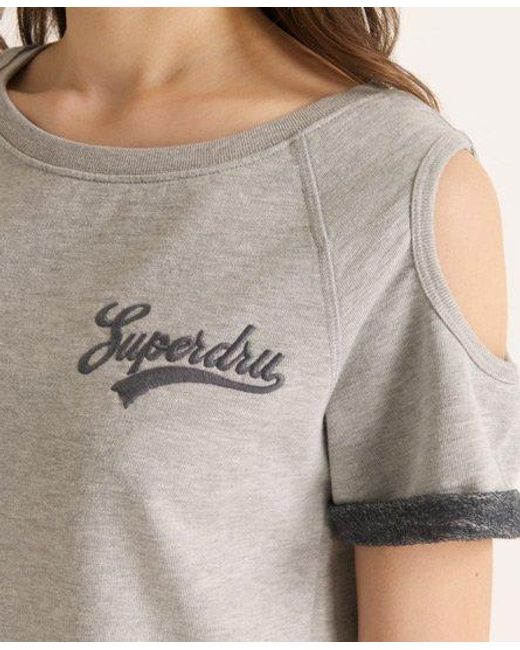 Superdry Gray Back Up Cut Crew Marl
