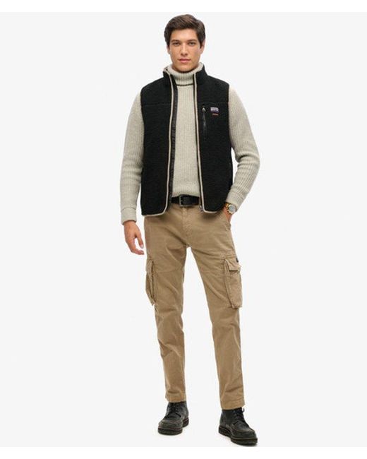 Superdry Black & Co Outdoor Fleece Gilet for men