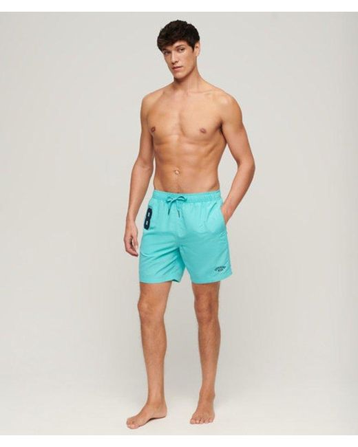 Superdry Blue & Co Recycled Polo 17-inch Swim Shorts for men