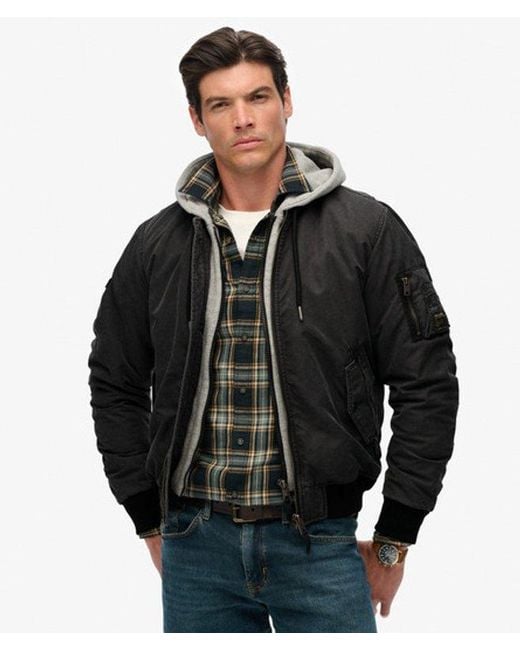 Superdry Black & Co Military Ma1 Bomber Jacket for men