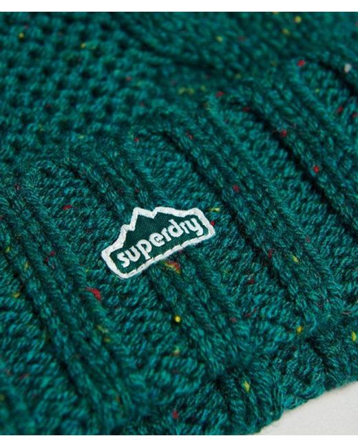Superdry Green & Co Cable Knit Bobble Beanie