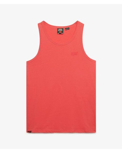 Superdry Red & Co Essential Logo Vest Top for men