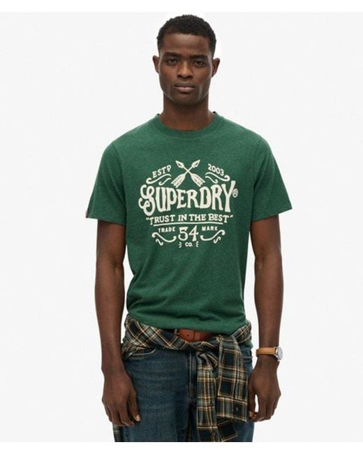 Superdry Green & Co Outdoor Flock Relaxed T-shirt for men