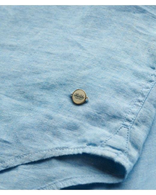 Superdry Blue & Co Casual Linen Boyfriend Shirt
