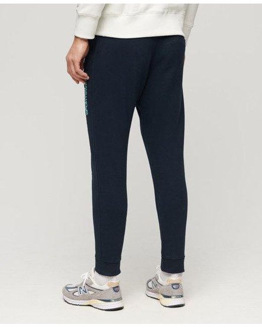 Superdry Blue Sportswear Logo Tapered joggers for men