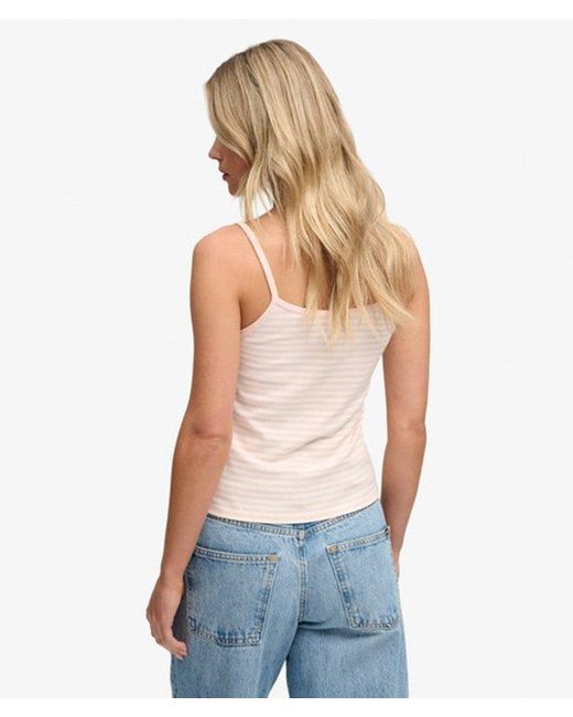 Superdry Blue & Co Athletic Essentials Stripe Cami