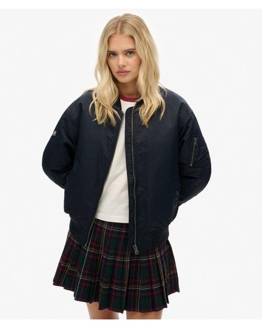 Superdry Blue Ma1 Bomber Jacket
