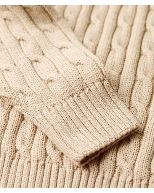 Superdry Natural & Co Slouchy Cable Roll Neck Jumper