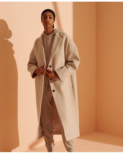 longline wool coat