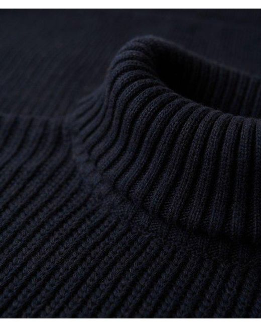 Pull texturé à col roulé merchant store Superdry pour homme en coloris Blue