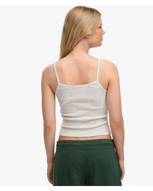 Superdry Gray & Co Athletic Essentials Graphic Print Cami Top