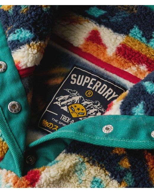Superdry Brown & Co Super Soft Printed Teddy Fleece