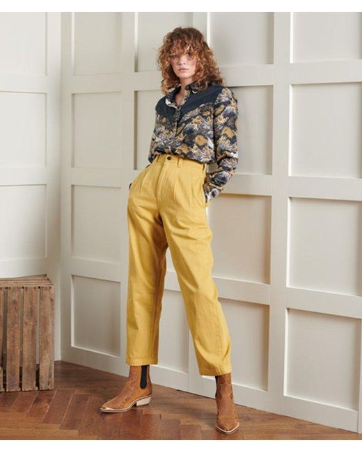 Superdry Natural & Co Dry Pleated Trousers