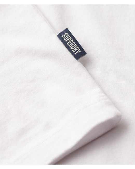 Superdry White & Co Organic Cotton Essential Logo Baseball T-shirt for men