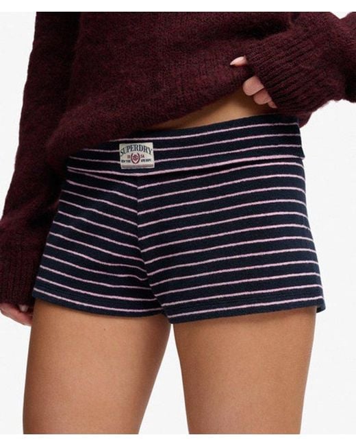 Superdry Red & Co Athletic Essentials Fold Over Towelling Shorts