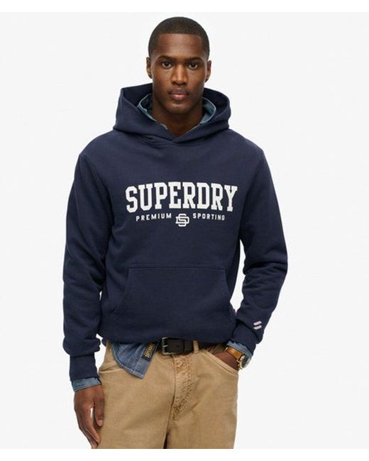 Superdry Blue Core Sport Hoodie for men