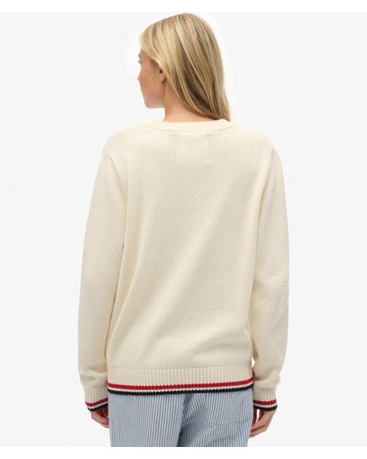 Superdry Red & Co Athletic Essentials Americana Flag Crew Knit