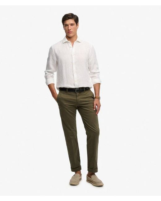 Superdry White & Co Riviera Long Sleeve Linen Shirt for men